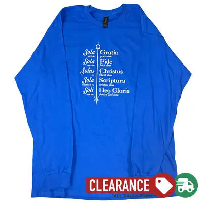 Clearance: Large, Royal, The Five Solas (Trident) Longsleeve
