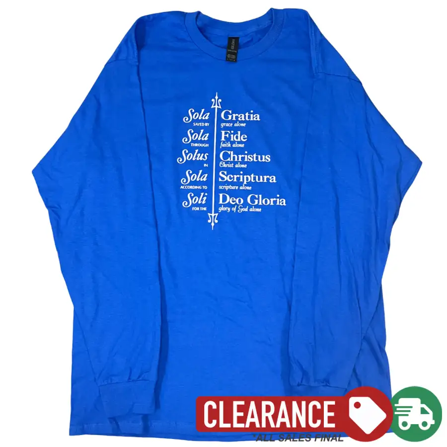 Clearance: Large, Royal, The Five Solas (Trident) Longsleeve