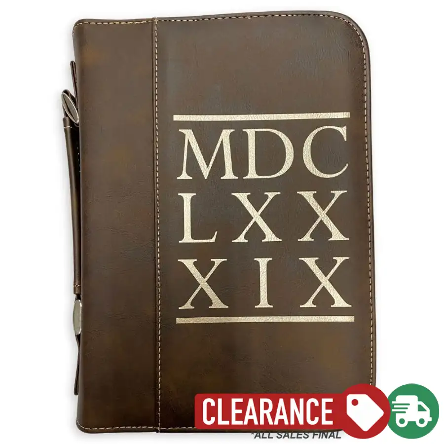 Clearance: L, Rustic Gold, 1689 BCF Roman Numerals Bible Cover