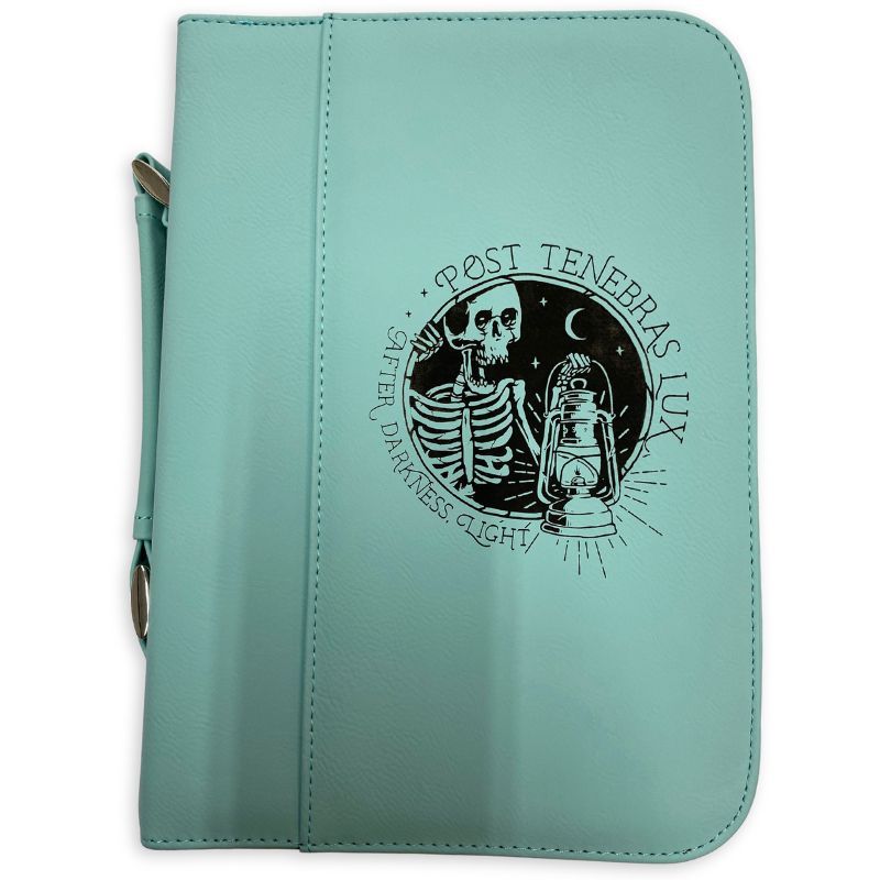 Clearance: L, Teal, Post Tenebras Lux Bible Cover