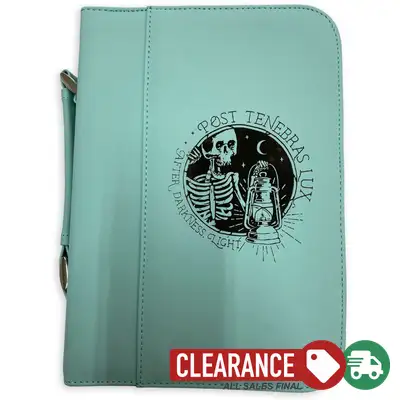 Clearance: L, Teal, Post Tenebras Lux Bible Cover
