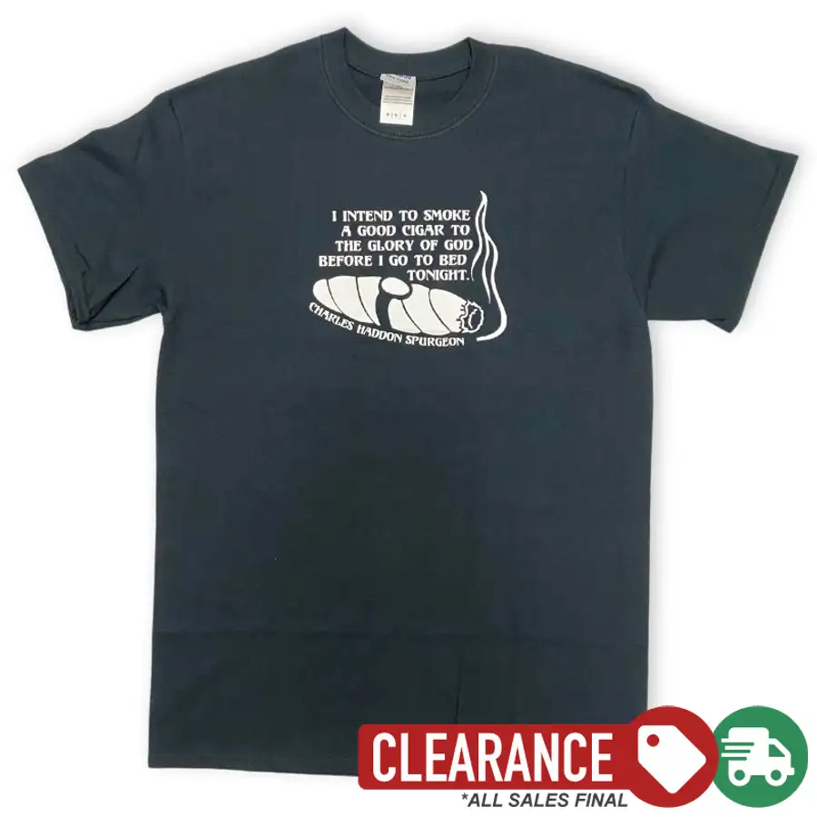 Clearance: M, Black, Cigar To The Glory Of God Spurgeon Standard Tee