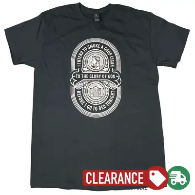 Clearance: M, Black, Charles Spurgeon Cigar Quote Standard Tee