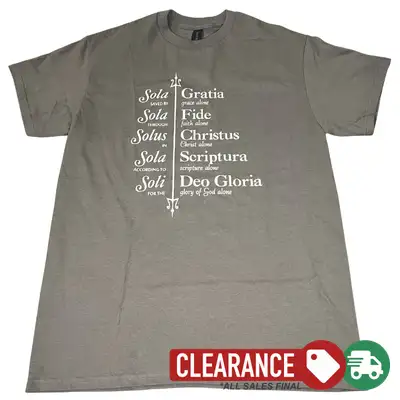 Clearance: M, Black, Soli Deo Gloria Badge Standard Tee