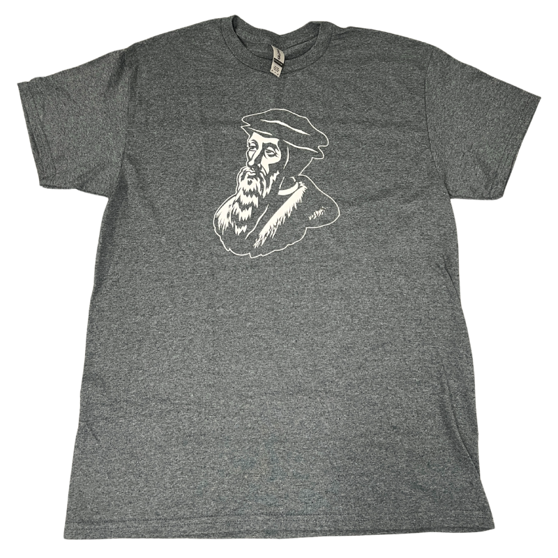 Clearance: M, Dark Heather, John Calvin Standard Tee