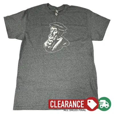 Clearance: M, Dark Heather, John Calvin Standard Tee
