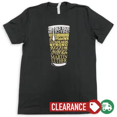 Clearance: M, Solid Black, Beer Quote Tee
