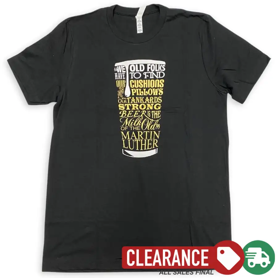 Clearance: M, Solid Black, Beer Quote Tee