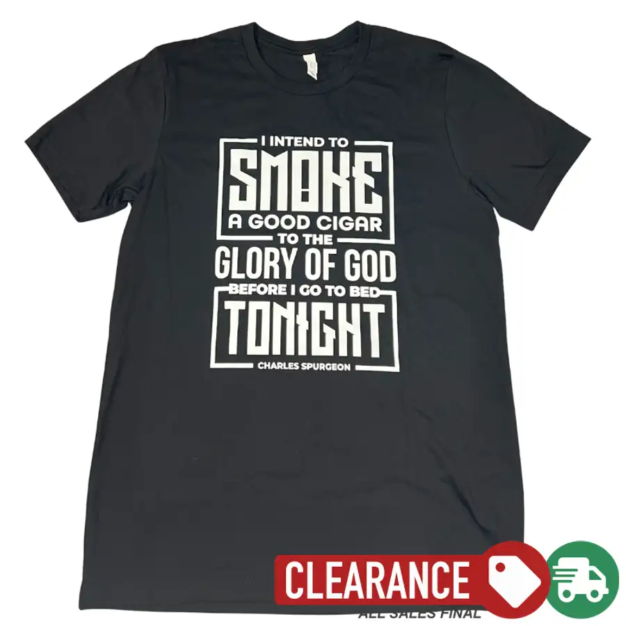 Clearance: M, Solid Black, Smoke A Good Cigar Tee