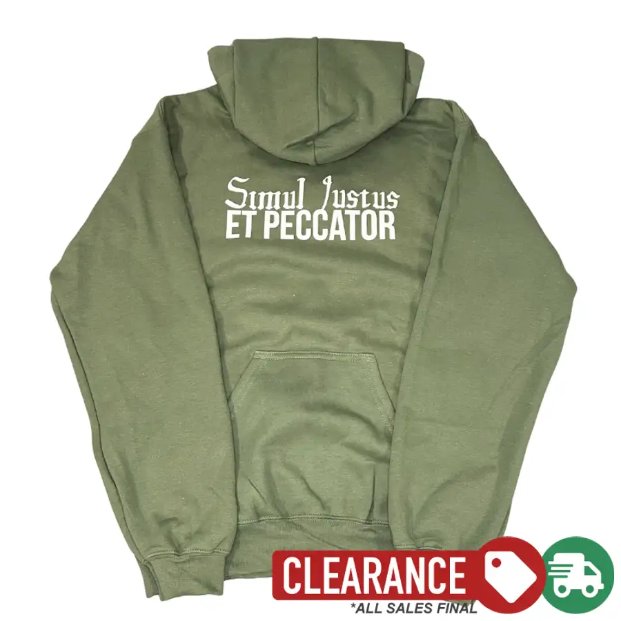 Clearance: Small, Military Green, Simul Justus Et Peccator Hoodie