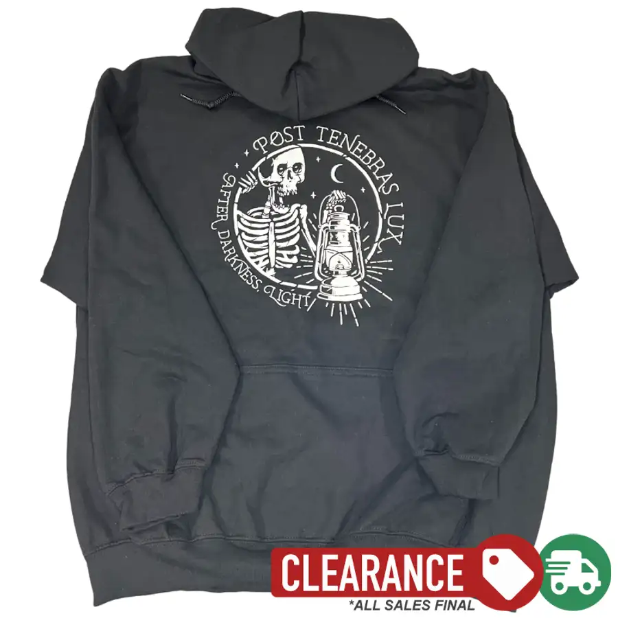 Clearance: XL, Black, Post Tenebras Lux Hoodie