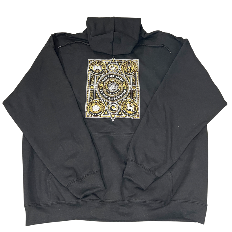 Clearance: XL, Black, The Five Solas Of The Reformation Hoodie