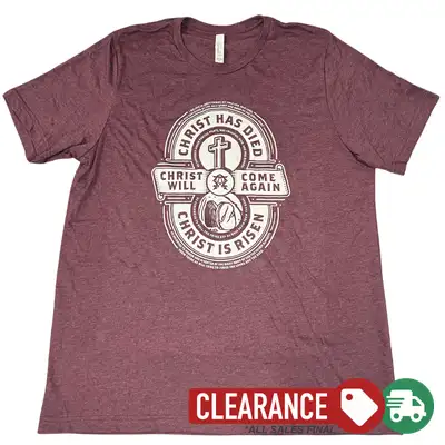 Clearance: XL, Heather Maroon, Resurrection Tee
