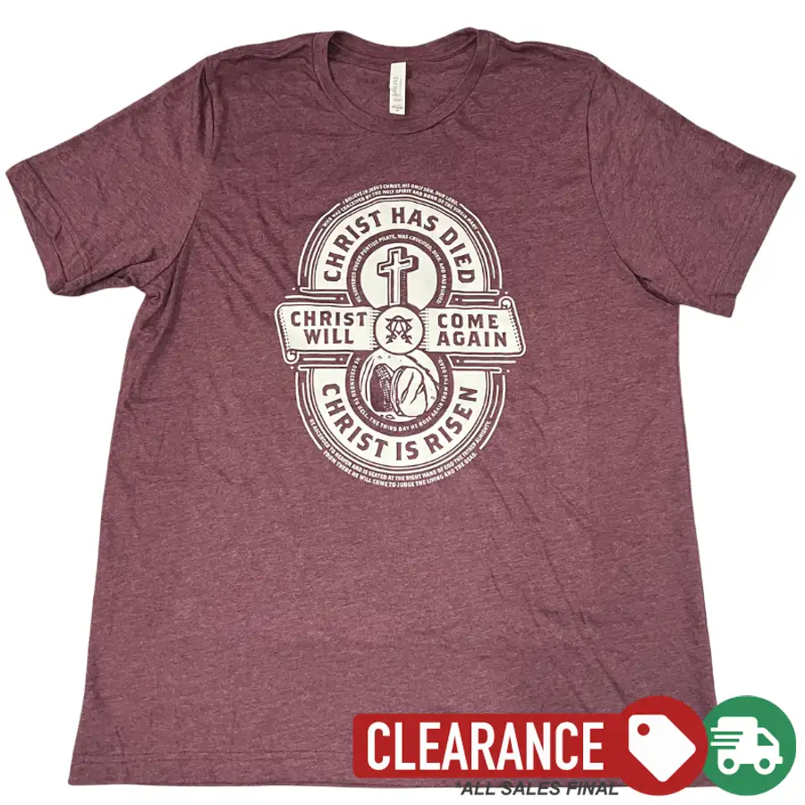 Clearance: XL, Heather Maroon, Resurrection Tee
