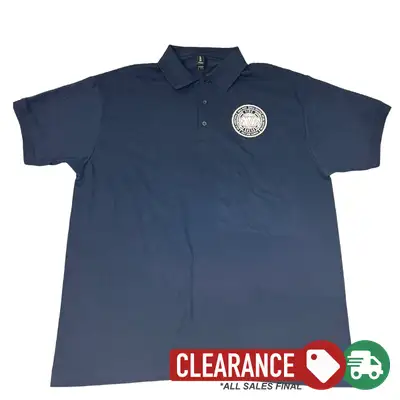 Clearance: XL, Navy, Five Solas Badge Polo