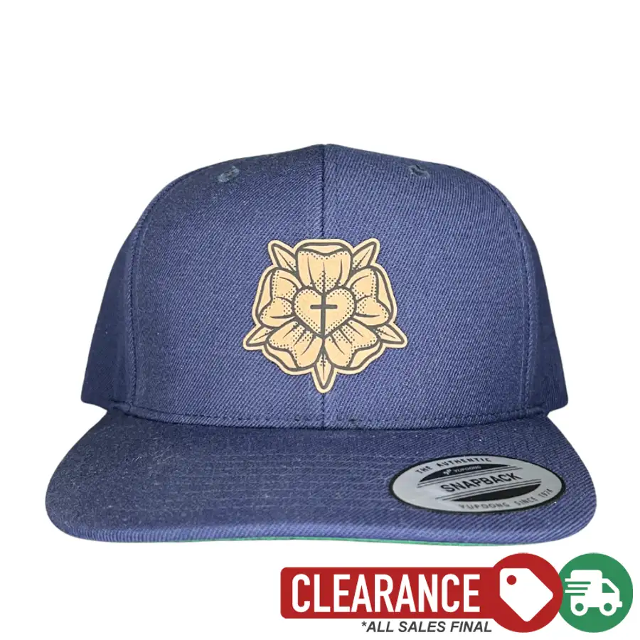 Clearance:Lutheran Rose Patch Snapback Hat