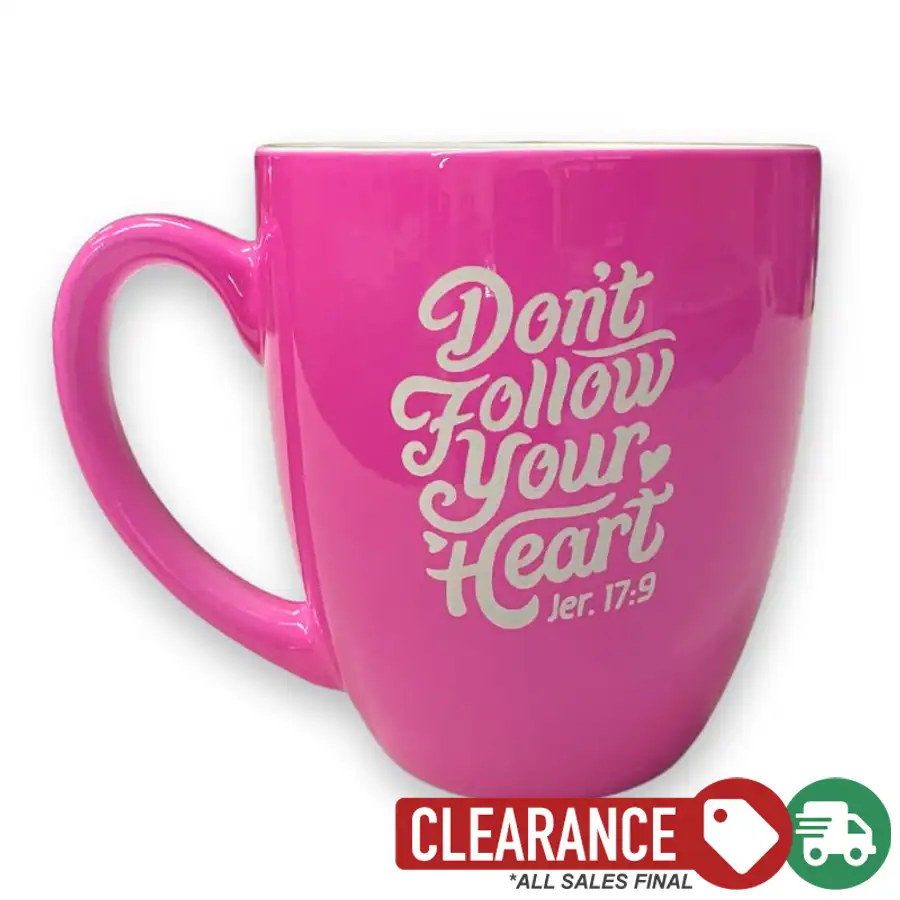 Clearance: Pink, Don't Follow Your Heart Bistro Mug