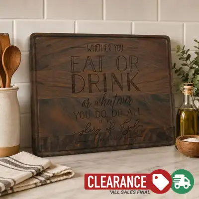 Whether You Eat Or Drink (lettered) Walnut drip