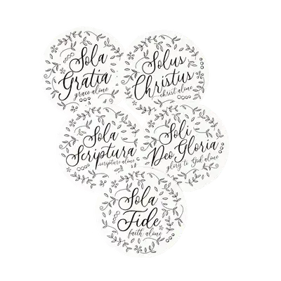 The Floral Five Solas Sticker Set