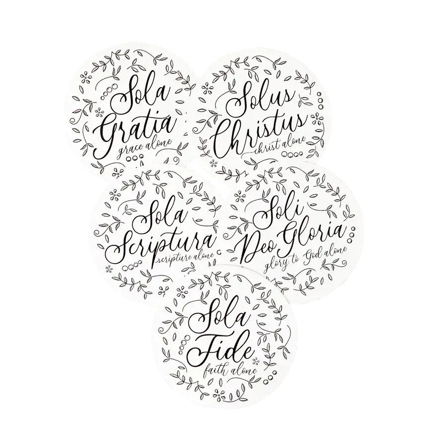 The Floral Five Solas Sticker Set