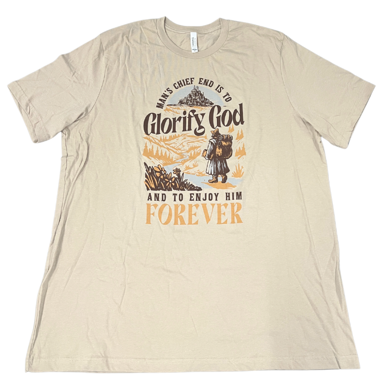 Imperfection: 2XL, Heather Tan, Glorify God and Enjoy Him Tee