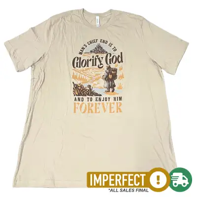 Imperfection: 2XL, Heather Tan, Glorify God and Enjoy Him Tee