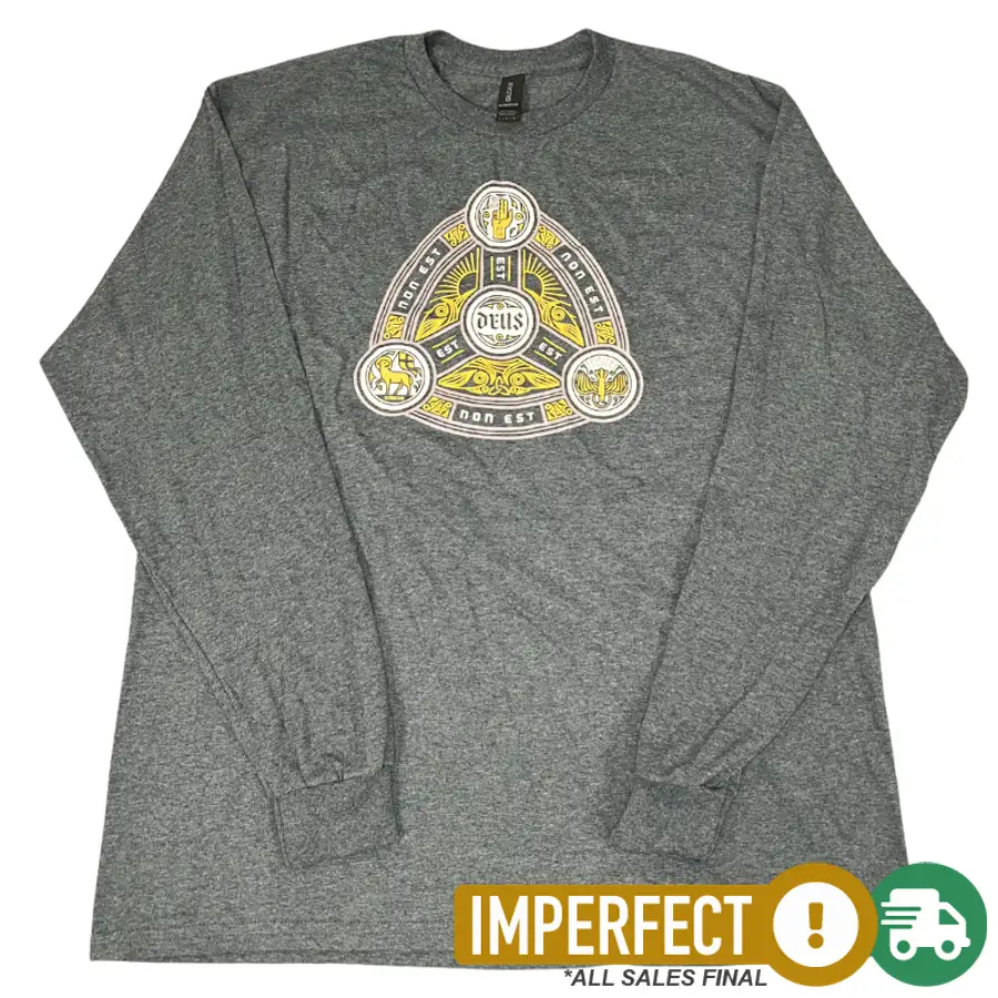 Imperfection: L, Dark Heather, Trinity Longsleeve