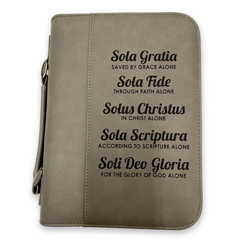 Imperfection: Large, Grey, The Five Solas Bible Cover