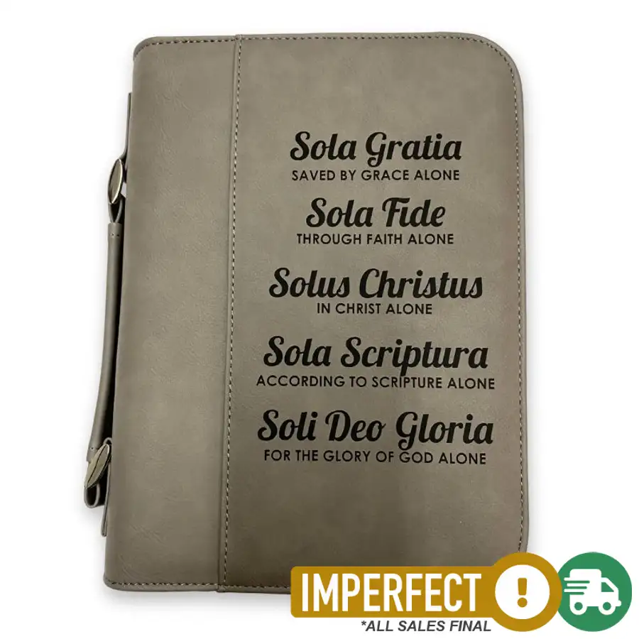 Imperfection: Large, Grey, The Five Solas Bible Cover