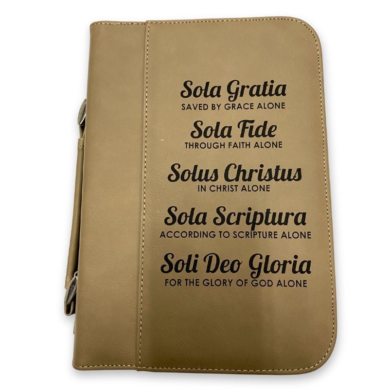 Imperfection: Large, Light Brown, The Five Solas Bible Cover