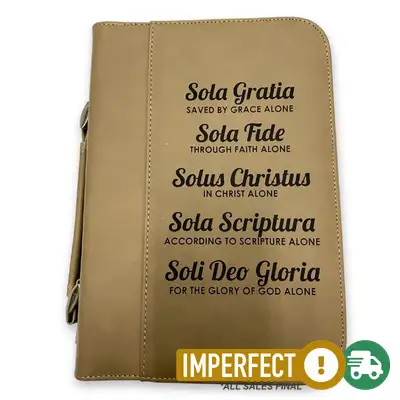 Imperfection: Large, Light Brown, The Five Solas Bible Cover