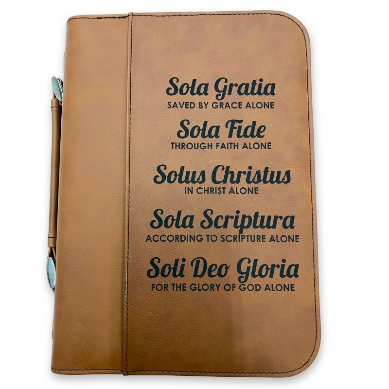 Imperfection: Large, Rawhide, The Five Solas Bible Cover