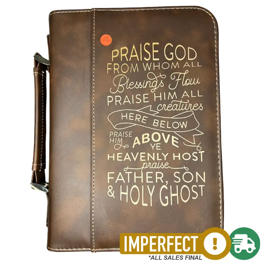 Imperfection: L, Rustic Gold, Doxology Bible Cover