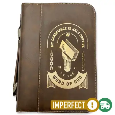 Imperfection: L, Rustic Gold, Held Captive To The Word Of God Bible Cover