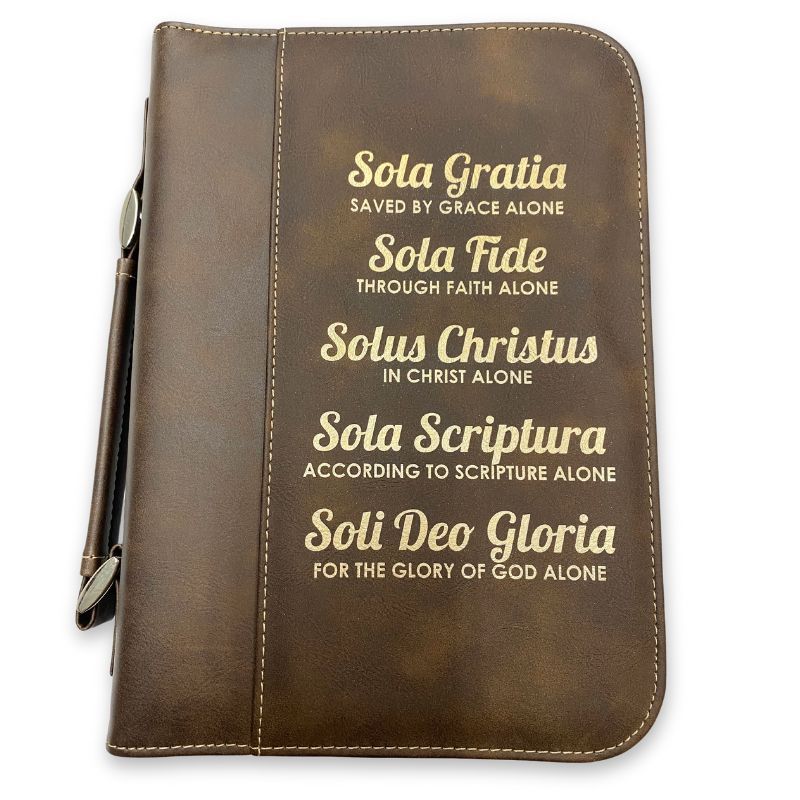 Imperfection: Large, Rustic Gold, The Five Solas Bible Cover