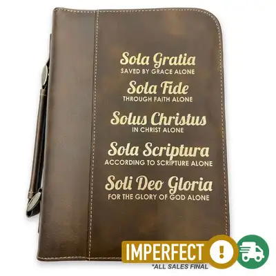 Imperfection: Large, Rustic Gold, The Five Solas Bible Cover