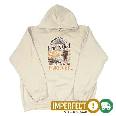 Imperfection: L, Sand, Glorify God and Enjoy Him Hoodie