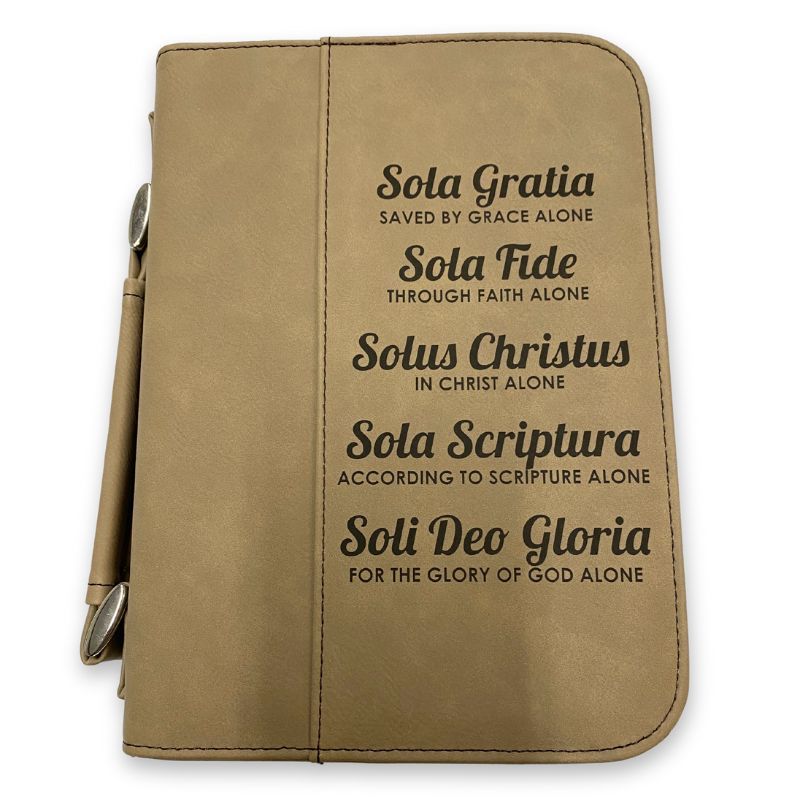 Imperfection: Small, Light Brown, The Five Solas Bible Cover
