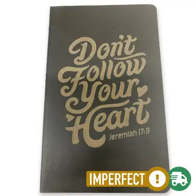 Imperfection: Black, Don't Follow Your Heart Blank Journal