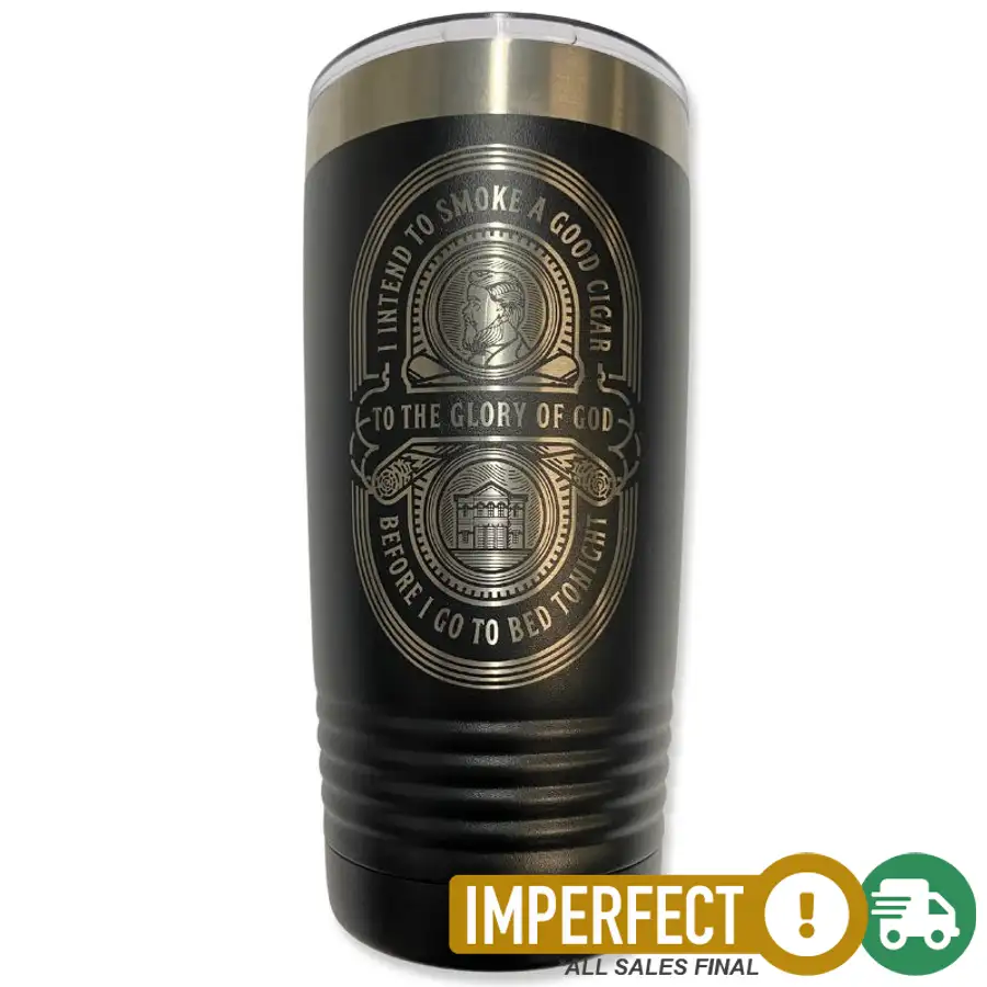 Imperfection, Black, Charles Spurgeon Cigar Quote 20oz Insulated Tumbler Insulated Tumbler 20oz