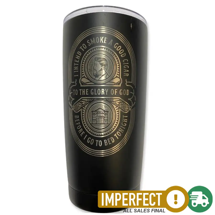 Imperfection, Black, Charles Spurgeon Cigar Quote 20oz Insulated Tumbler Smooth Double Engraved