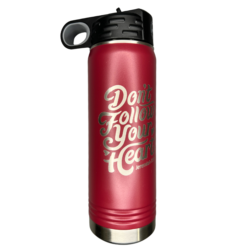 Imperfection, Maroon, Don't Follow Your Heart Insulated Bottle 20oz