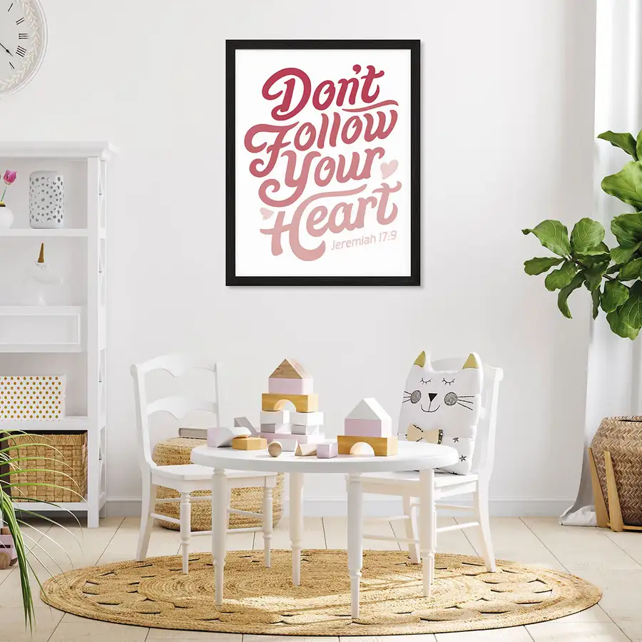Don't Follow Your Heart Retro Poster Print #2