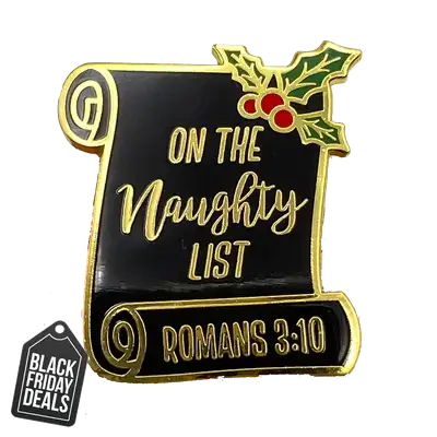 Black Friday Naughty List Lapel Pin