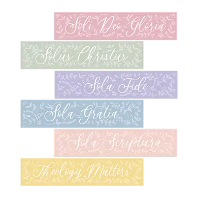Five Solas Floral Bookmark Set