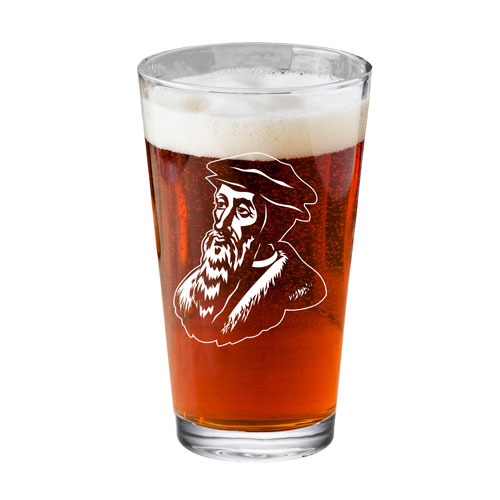 John Calvin Pint Glass