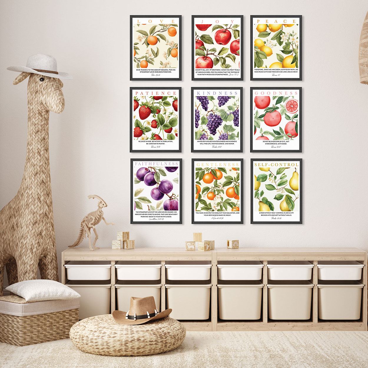 The Fruit Of The Spirit Art Prints (9 Set)