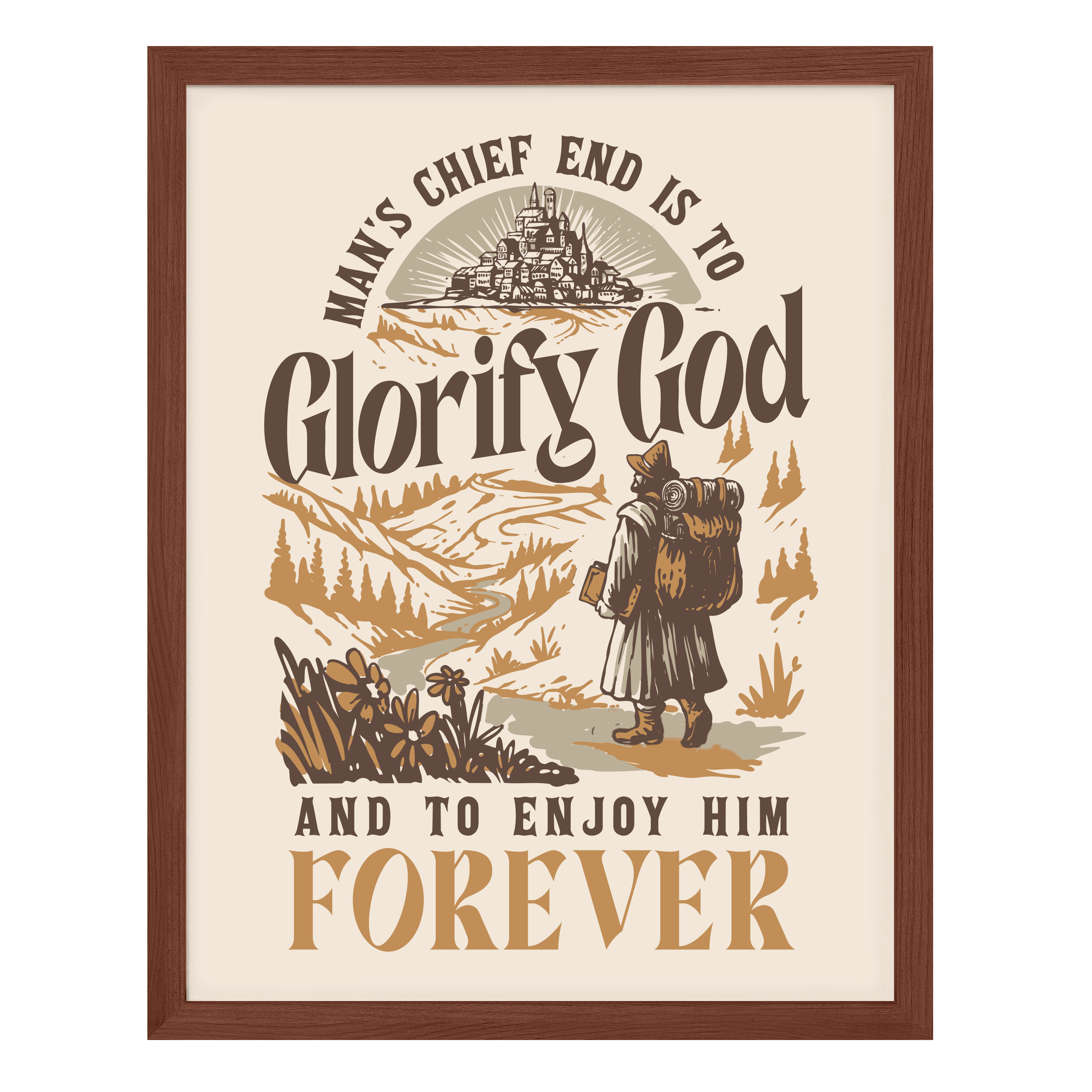 Glorify God And Enjoy Him Poster Print