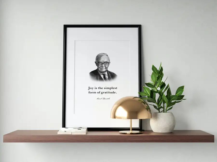 Karl Barth Quote Print