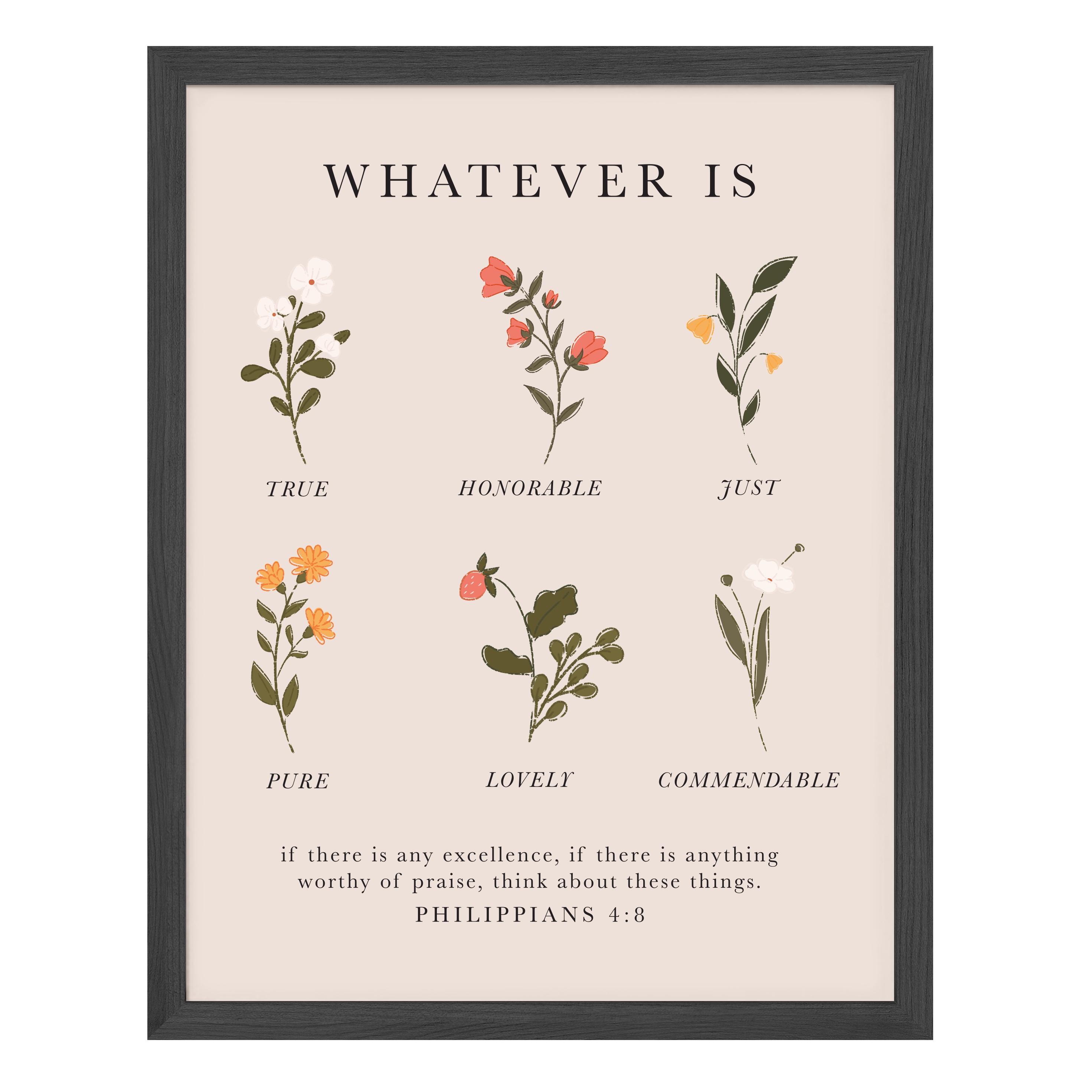 Think About These Things Art Print